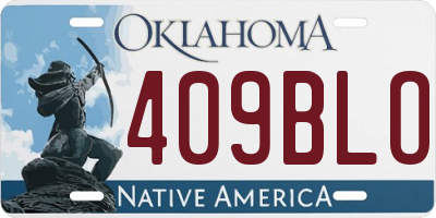 OK license plate 409BLO
