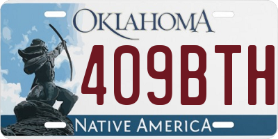OK license plate 409BTH