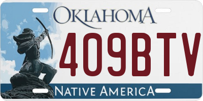 OK license plate 409BTV