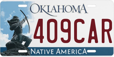 OK license plate 409CAR
