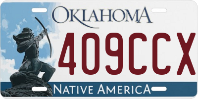 OK license plate 409CCX