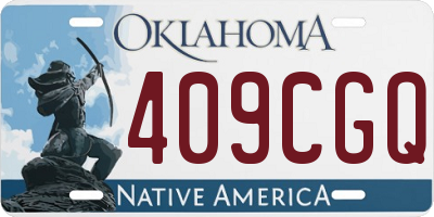 OK license plate 409CGQ