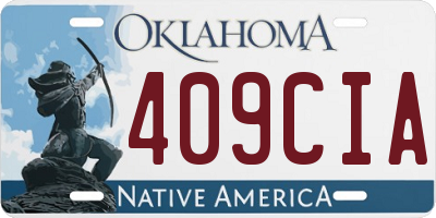 OK license plate 409CIA