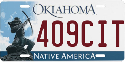 OK license plate 409CIT