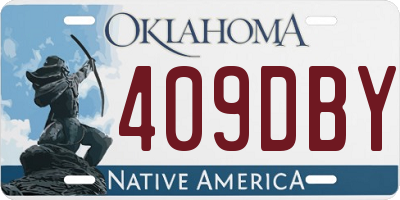 OK license plate 409DBY