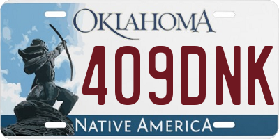 OK license plate 409DNK