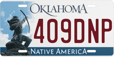 OK license plate 409DNP