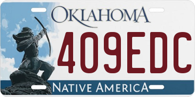 OK license plate 409EDC