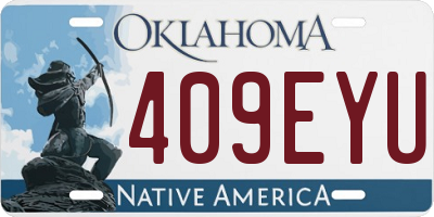 OK license plate 409EYU