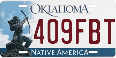 OK license plate 409FBT