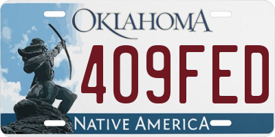 OK license plate 409FED
