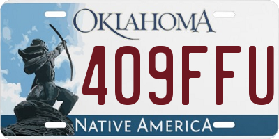 OK license plate 409FFU