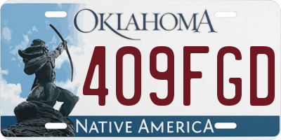 OK license plate 409FGD
