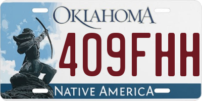 OK license plate 409FHH