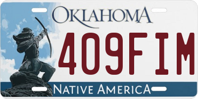 OK license plate 409FIM