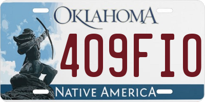 OK license plate 409FIO