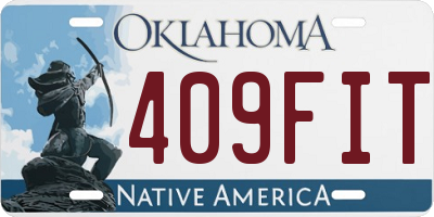 OK license plate 409FIT