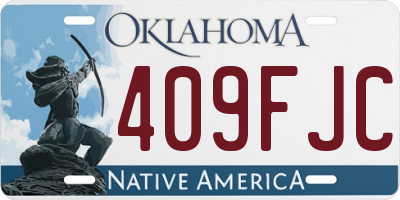 OK license plate 409FJC