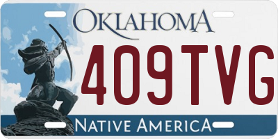 OK license plate 409TVG