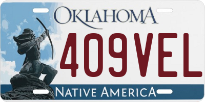 OK license plate 409VEL