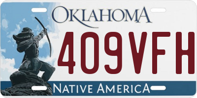 OK license plate 409VFH