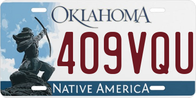 OK license plate 409VQU