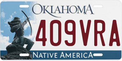 OK license plate 409VRA