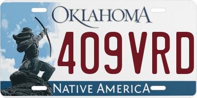 OK license plate 409VRD