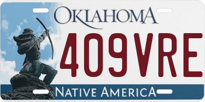 OK license plate 409VRE