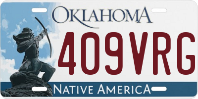 OK license plate 409VRG