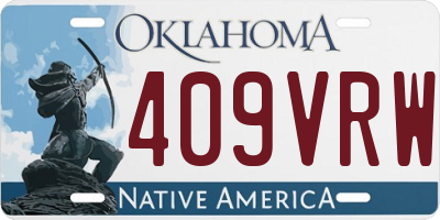 OK license plate 409VRW