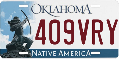 OK license plate 409VRY