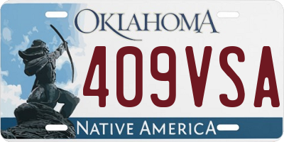 OK license plate 409VSA