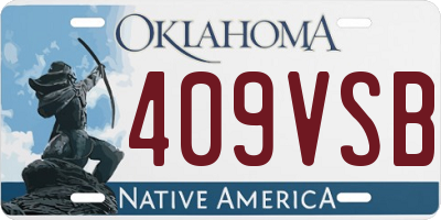 OK license plate 409VSB