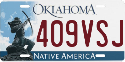OK license plate 409VSJ