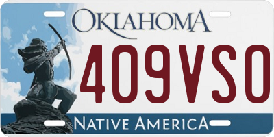OK license plate 409VSO