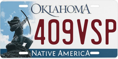 OK license plate 409VSP