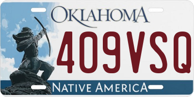 OK license plate 409VSQ