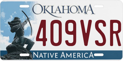OK license plate 409VSR