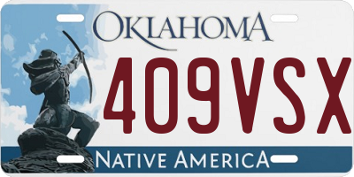 OK license plate 409VSX