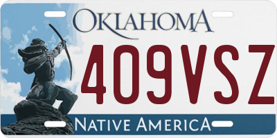 OK license plate 409VSZ