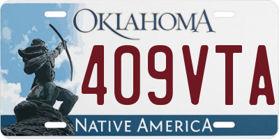 OK license plate 409VTA