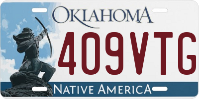 OK license plate 409VTG