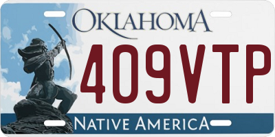 OK license plate 409VTP