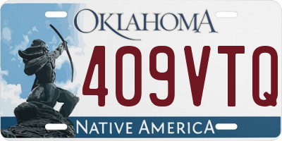 OK license plate 409VTQ