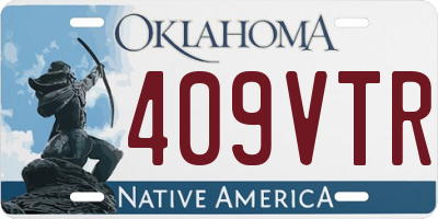 OK license plate 409VTR