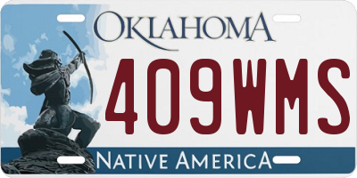 OK license plate 409WMS