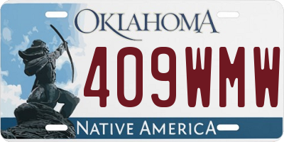 OK license plate 409WMW