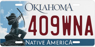 OK license plate 409WNA