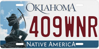 OK license plate 409WNR